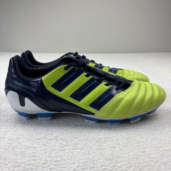 ADIDAS \'Predator TRX FG\' Mens Soccer Cleats 10.5 Neon Yellow/Blue Football 2011 main image 12